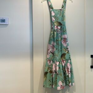 Green floral sundress